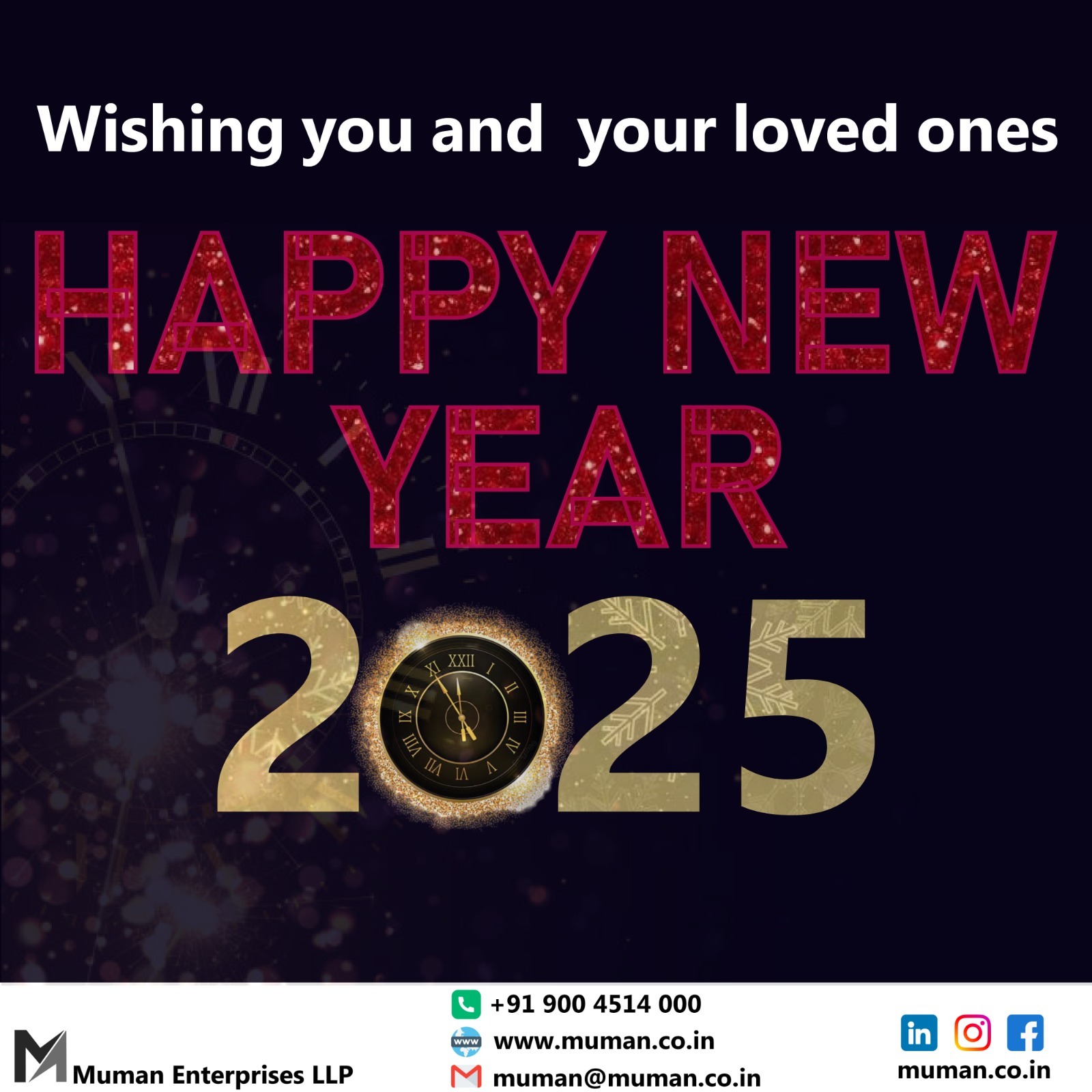 Wishing You and Your Loved Ones a Happy New Year 2025